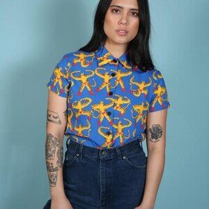 Rare Discontinued Nooworks Tiger Man Joyce Shirt